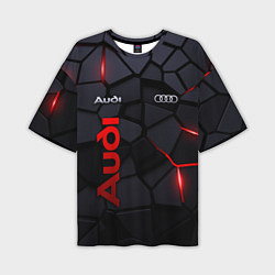 Мужская футболка оверсайз Audi - плиты с эффектом свечения