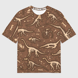 Футболка оверсайз мужская Dinosaurs bones, цвет: 3D-принт