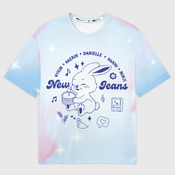 Футболка оверсайз мужская Newjeans bunny, цвет: 3D-принт