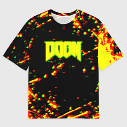Футболка оверсайз мужская Doom огненный марс блики, цвет: 3D-принт