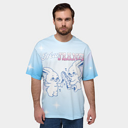 Футболка оверсайз мужская Newjeans баннис, цвет: 3D-принт — фото 2