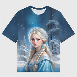 Футболка оверсайз мужская Прекрасная Снегурочка, цвет: 3D-принт