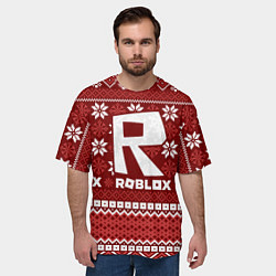 Футболка оверсайз мужская Roblox christmas sweater, цвет: 3D-принт — фото 2