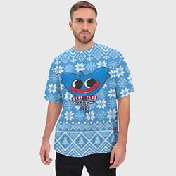 Футболка оверсайз мужская Huggy Wuggy christmas sweater, цвет: 3D-принт — фото 2