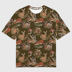 Мужская футболка оверсайз Разные животные