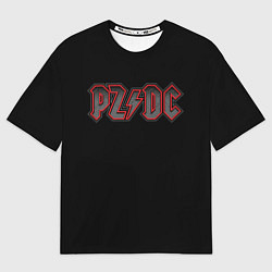 Футболка оверсайз мужская PZDC - ACDC, цвет: 3D-принт