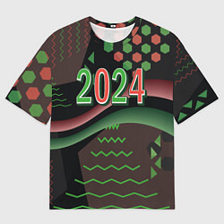 Мужская футболка оверсайз 2024 абстрактный фон