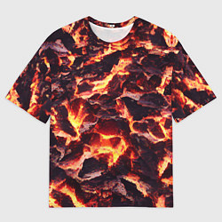 Футболка оверсайз мужская Бурлящая лава, цвет: 3D-принт