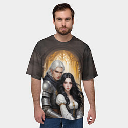 Футболка оверсайз мужская Принцесса и её воин, цвет: 3D-принт — фото 2