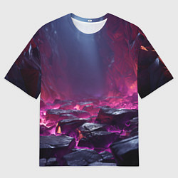Мужская футболка оверсайз Абстрактные фрагменты