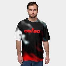Футболка оверсайз мужская Counter strike game flame, цвет: 3D-принт — фото 2