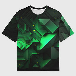 Мужская футболка оверсайз Визуальные иллюзии в геометрии