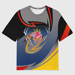 Футболка оверсайз мужская Scania логотип, цвет: 3D-принт