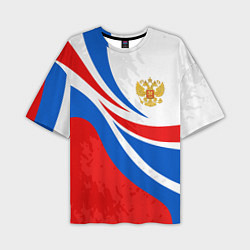 Мужская футболка оверсайз Россия - спортивная униформа