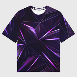 Футболка оверсайз мужская Фиолетовый хрусталь, цвет: 3D-принт