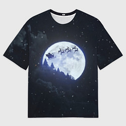 Мужская футболка оверсайз Рождественская ночь