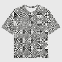 Футболка оверсайз мужская Линии в квадрате, цвет: 3D-принт