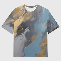 Мужская футболка оверсайз Мазки краски - нейросеть