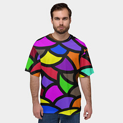 Футболка оверсайз мужская Яркие краски жизни, цвет: 3D-принт — фото 2