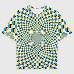 Футболка оверсайз мужская Оптическая иллюзия арт, цвет: 3D-принт