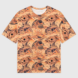 Футболка оверсайз мужская Морские раковины, цвет: 3D-принт