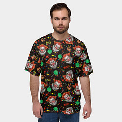 Футболка оверсайз мужская Клоуны, цвет: 3D-принт — фото 2