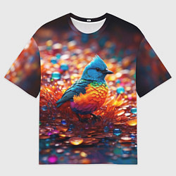 Футболка оверсайз мужская Птичка-Невеличка, цвет: 3D-принт