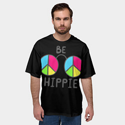 Футболка оверсайз мужская Be hippie, цвет: 3D-принт — фото 2