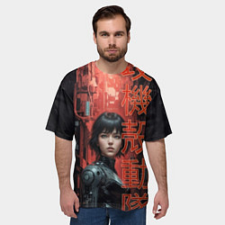 Футболка оверсайз мужская Девушка в призрачном доспехе, цвет: 3D-принт — фото 2