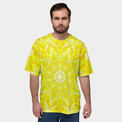 Футболка оверсайз мужская Мандала Манипура чакра, цвет: 3D-принт — фото 2