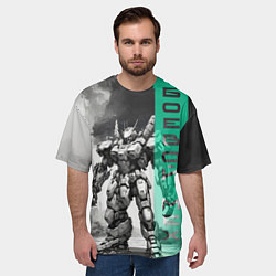 Футболка оверсайз мужская Стальной мех, цвет: 3D-принт — фото 2