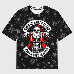 Футболка оверсайз мужская Sons of Santa Claus north pole chapter, цвет: 3D-принт