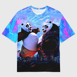 Мужская футболка оверсайз Кунг-фу Панда Friend