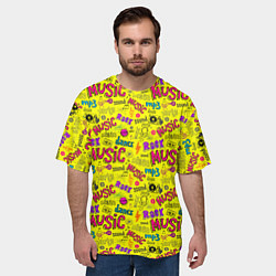 Футболка оверсайз мужская Music dance, цвет: 3D-принт — фото 2