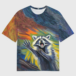 Мужская футболка оверсайз Крик енота