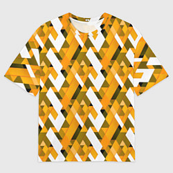 Мужская футболка оверсайз White and yellow shapes