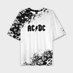 Футболка оверсайз мужская AC DC anarchy rock, цвет: 3D-принт