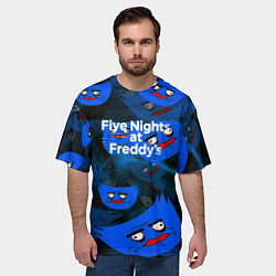 Футболка оверсайз мужская Huggy Wuggy x Five Nights at Freddys, цвет: 3D-принт — фото 2