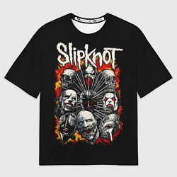 Мужская футболка оверсайз Slipknot метал-группа