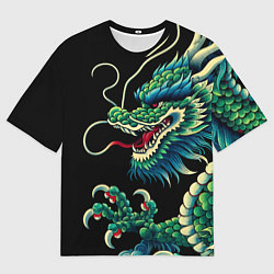 Футболка оверсайз мужская Japanese irezumi - dragon, цвет: 3D-принт