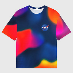 Футболка оверсайз мужская Nasa gradient sportcolor, цвет: 3D-принт