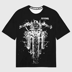 Футболка оверсайз мужская Old school motorcycle, цвет: 3D-принт