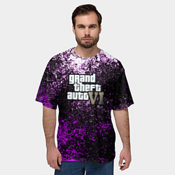 Футболка оверсайз мужская Grand Theft Auto 6 vice city, цвет: 3D-принт — фото 2