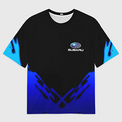 Футболка оверсайз мужская Subaru geomery, цвет: 3D-принт