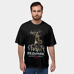 Футболка оверсайз мужская Ведьмак персонажи охоты, цвет: 3D-принт — фото 2