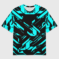 Мужская футболка оверсайз Айзек стиль неоновый броня