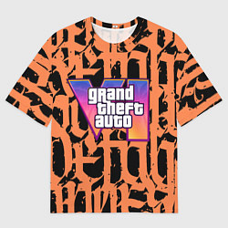 Футболка оверсайз мужская GTA 6 граффити, цвет: 3D-принт
