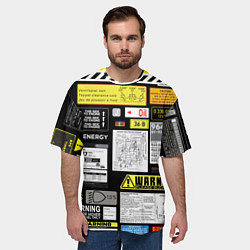 Футболка оверсайз мужская Инженерные знаки, цвет: 3D-принт — фото 2