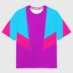 Мужская футболка оверсайз Always in sports сиреньевый