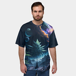 Футболка оверсайз мужская Вид на землю с другой планеты, цвет: 3D-принт — фото 2